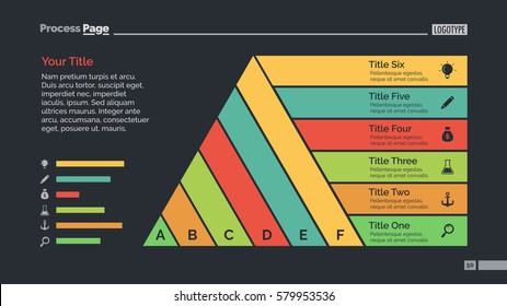 Six Ribbon List Diagram Slide Template