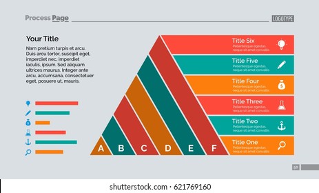 Six Ribbon List Diagram Slide Template