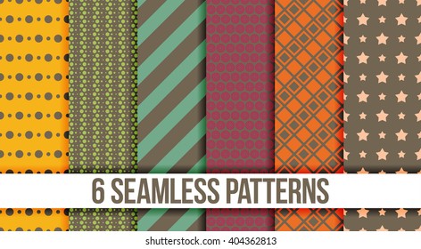Six Seamless geometric patterns