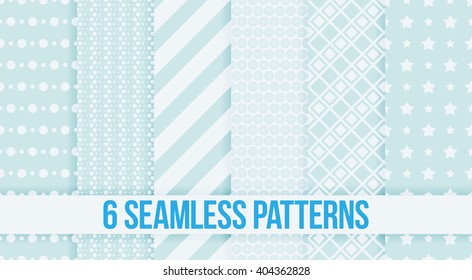 Six Seamless geometric patterns