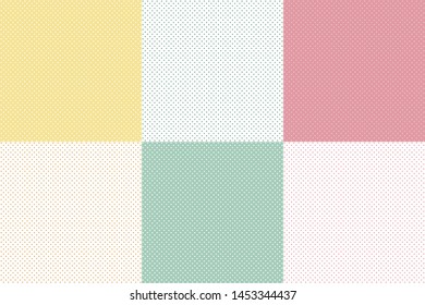 Six Seamless Polka Dot Patterns Yellow Stock Vector (Royalty Free ...