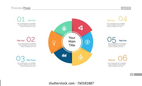Six Sectors Segments Slide Template