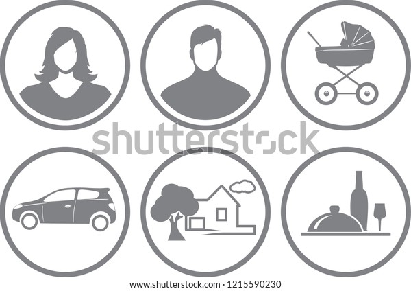 Six service icons\
for online store. Vector