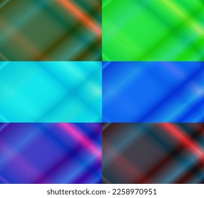 sechs Sets von grünem, blauem, rosafarbenem und rotem Neon-hellabstraktem Hintergrund. einfaches, minimales Farbverlauf- und Farbkonzept. verwendet für Hintergrund, Wallpaper, Banner, Kopienraum oder Homepage