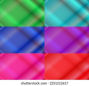 six sets of light neon abstract background with cross ray textures. shiny, blurry, modern and colorful. used for backdrop, wallpaper, card, cover, poster, banner or homepage