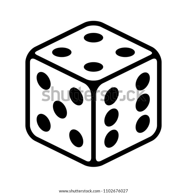 Six Sided Dice Die Casino Gambling Stock Vector (Royalty Free) 1102676027