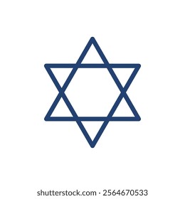 Six sided star icon Outline icon sign
