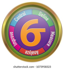 Lean Six Sigma Gold Icon Stock Illustration - Download Image Now - Leaning,  Number 6, Improvement - iStock