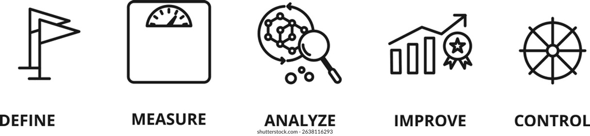 Six Sigma Methodology vector icon illustration concept