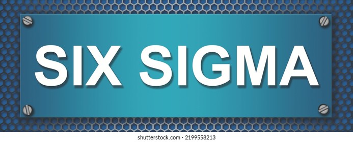 Seis comillas de texto sigma en un banner, representación 3d