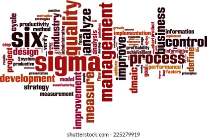 Six Sigma Word Cloud Concept. Vector Illustration