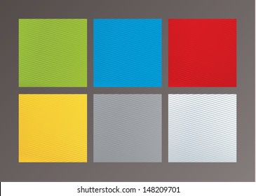 Six soft textured vector background. Embossed feeling. Modern corporate design. Collection, six trendy colors. Editable and sizable