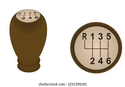 Manzana de seis velocidades. ilustración vectorial