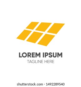 six square pieces logo vector design