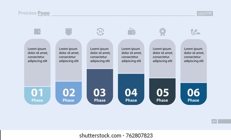 Six Stages Workflow Slide Template