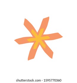 six star burn logo vector illustration. designed with red, orange and yellow color. suitable for business and others activities
