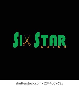 Six star salon modern logo design for your business 