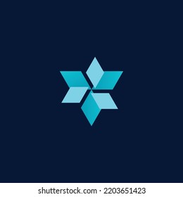 Six Stars creative logo design for book and literacy