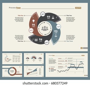 Six Statistics Charts Slide Templates Set