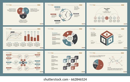 Six Statistics Slide Templates Set