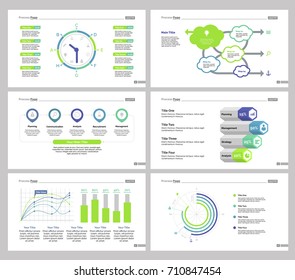 Six Statistics Slide Templates Set