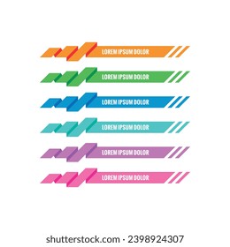 six step bar banner design. banner template for magazine, web, internet world