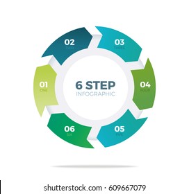 Six Step Circle Infographic