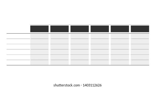 Six step creative chart. Table, process graph, slide template. Creative concept for infographics, project, report. Can be used for topics like business, marketing, analysis