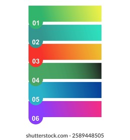 Six step infographic vertical diagram, business information design, chart vector illustration .