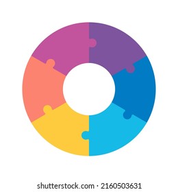 Diagrama de infografía moderno de seis pasos