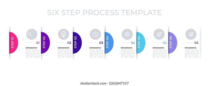 six step process flow chart, six step process diagram can be used for any presentations, PowerPoint slides, any graphic design work, brochures and other creatives