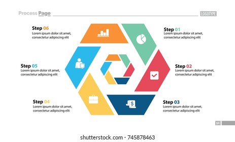 Six Steps Hexagon Slide Template