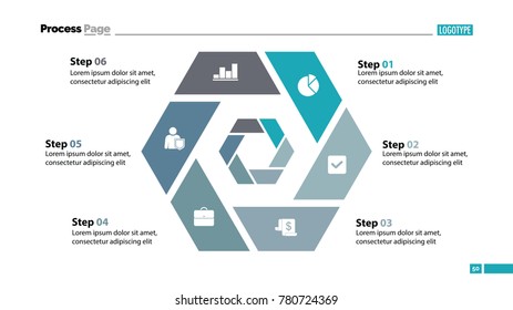 Six Steps Hexagon Slide Template