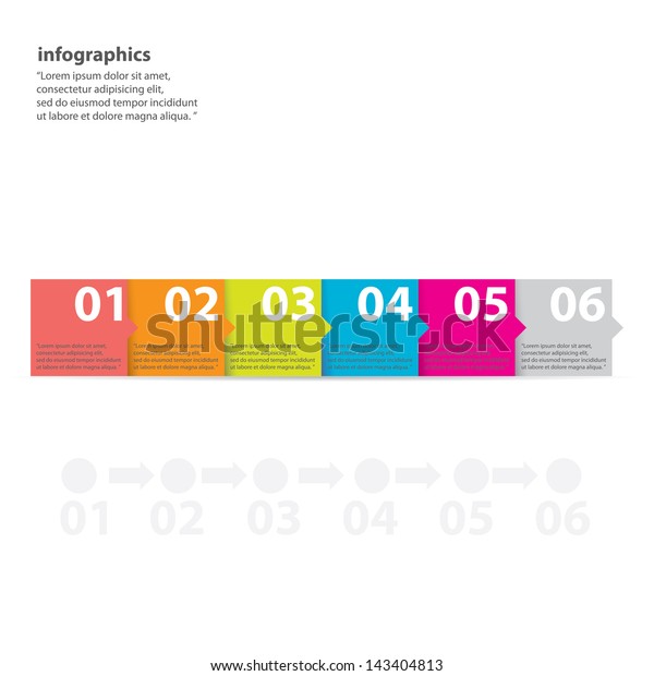 Six Steps Modern Design Template Can Stock Vector (Royalty Free) 143404813