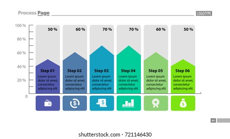 Six steps percentage process chart design