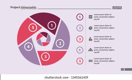 Six steps process chart slide template. Business data. List, diagram, design. Creative concept for infographic, presentation. Can be used for topics like management, production, finance.