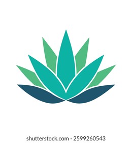 Six stylized agave logos in varying shades of teal and dark green.