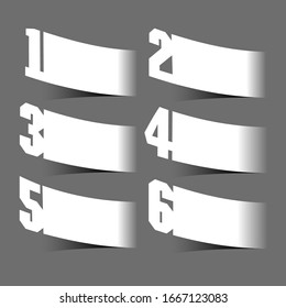 Six tabs for six thoughts infographic  Great for infographic poster, flyer or ad