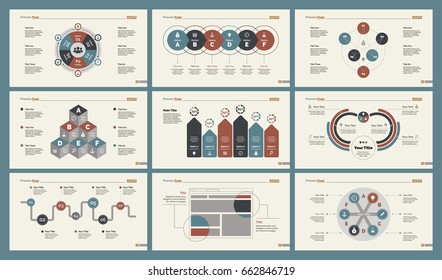 Six Teamwork Charts Slide Templates Set