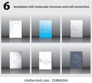 Six templates with molecular structure and cell connection