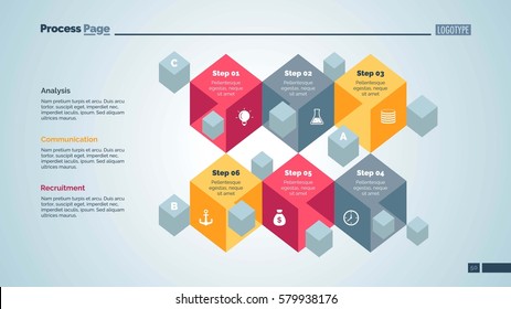 Six Three Dimensional Cubes Slide Template Stock Vector (Royalty Free ...