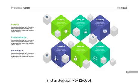 Six Three-dimensional Cubes Slide Template