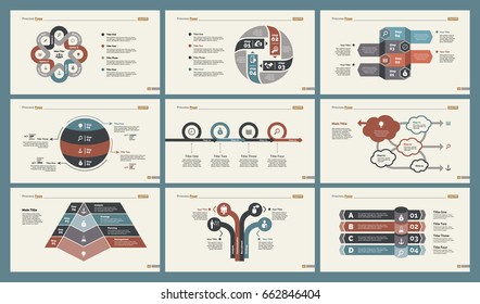 Six Training Charts Slide Templates Set