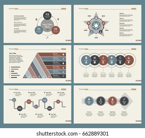 Six Training Charts Slide Templates Set