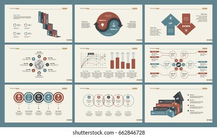 Conjunto de seis modelos de slides de diagramas de treinamento