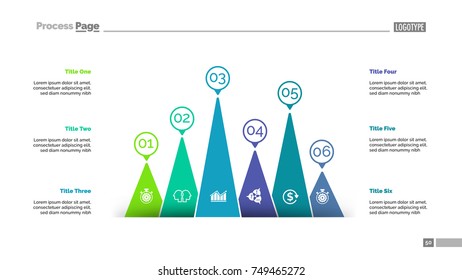 Six Triangular Bars Slide Template