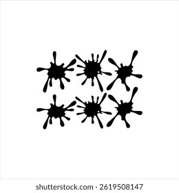 Six types of black Water Drops. It can be used as graphic design