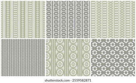 Six types of low-saturation lace mesh fabric