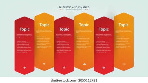 SIX plantilla de diseño de flecha infográfica vectorial con seis opciones o pasos y se puede usar para diagrama de procesos, presentaciones, diseño de flujo de trabajo, banner, diagrama de flujo, diseño de grafo de información.eps
