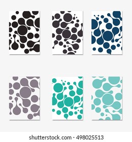 six vector pattern with bright molecules.